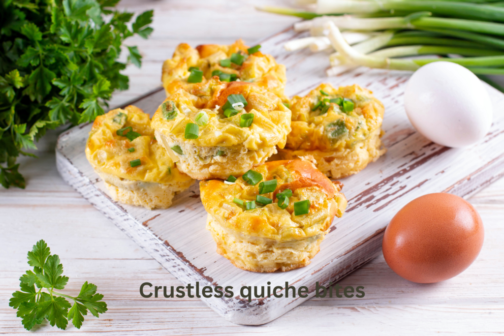 Crustless quiche bites