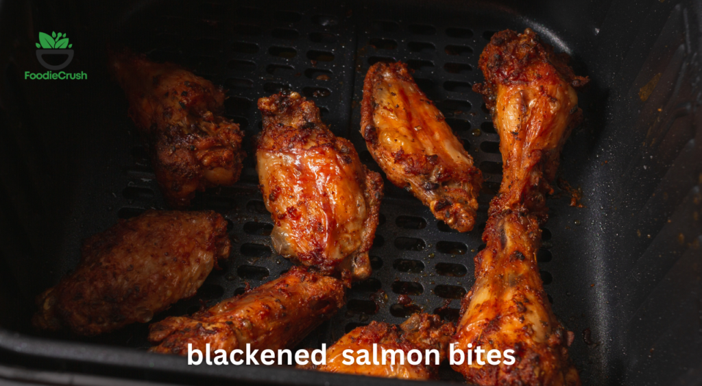 Blackened air fryer salmon bites 