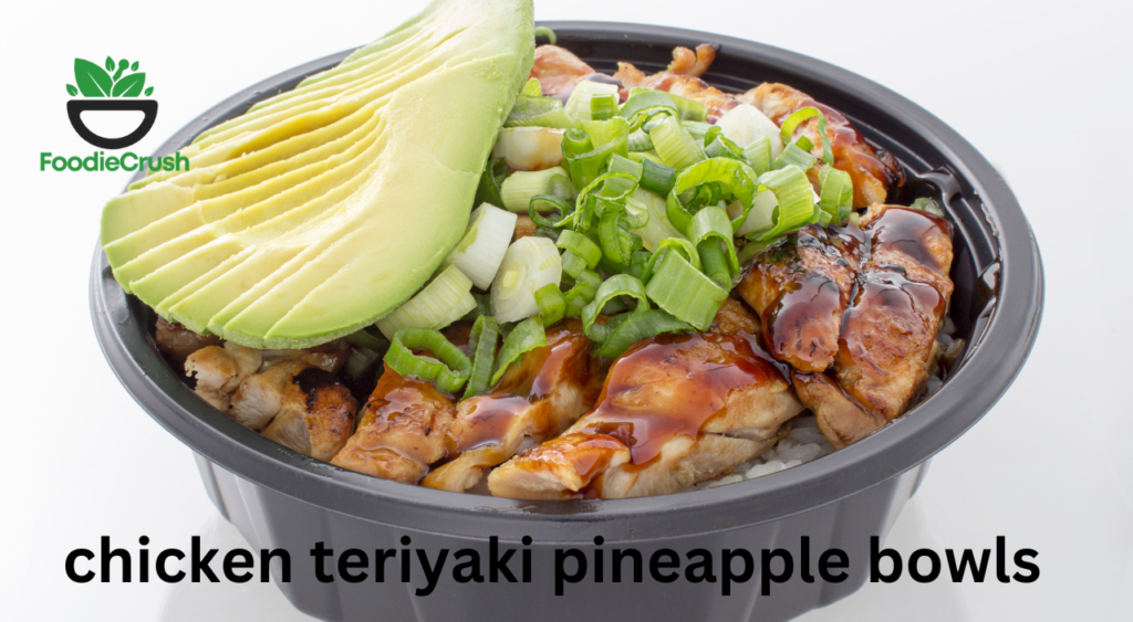 panda express chicken teriyaki with pineapple bowls