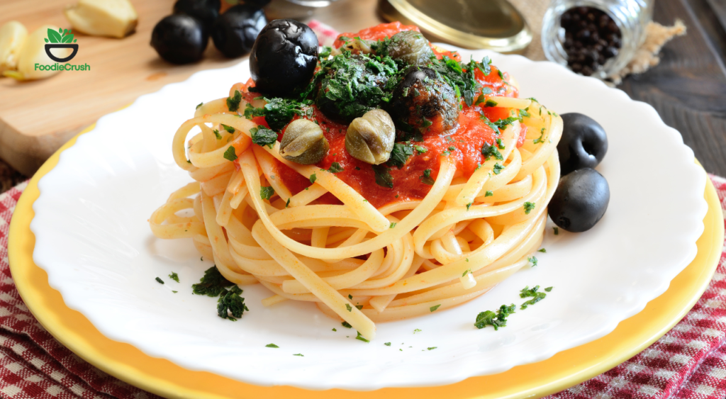 Butter sauce with lemon caper pasta