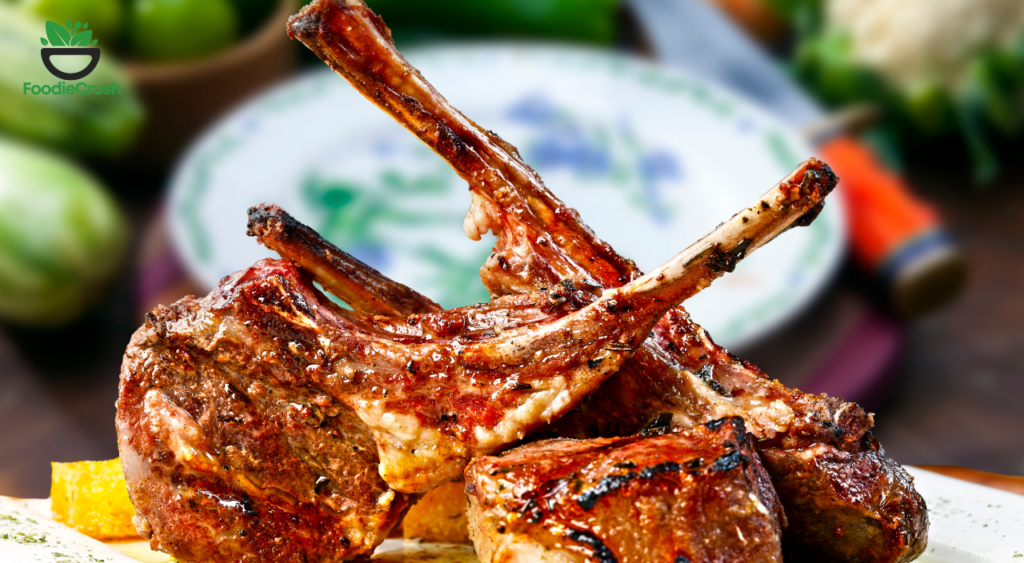 Lollipop Lamb Chops with Pesto Pistachio Nuts and Pom Pomegranate Seeds 2024